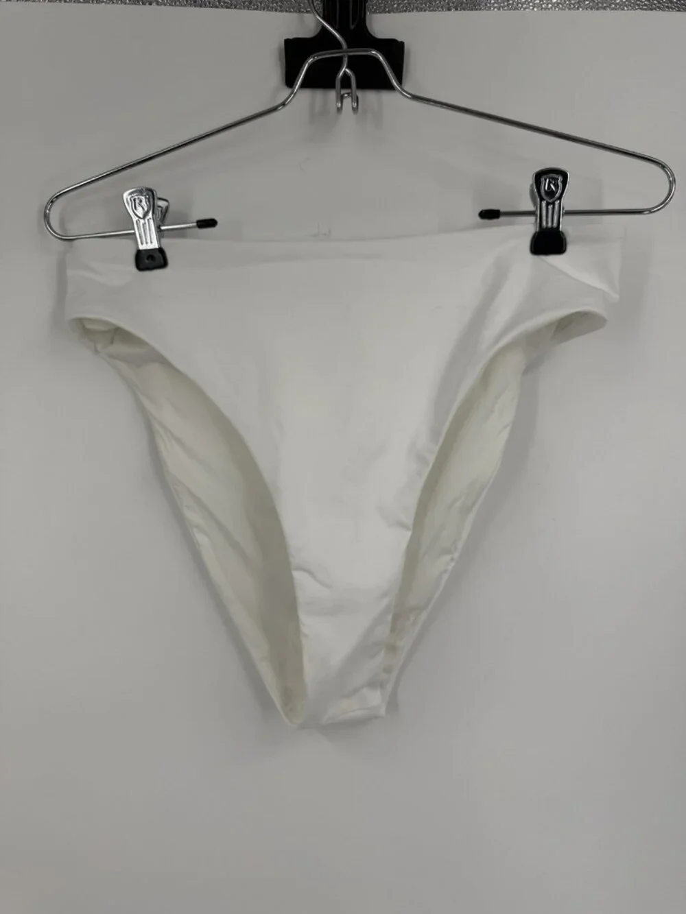 Skims Recycled Swim Mid Waist Bikini Bottoms White Size Medium